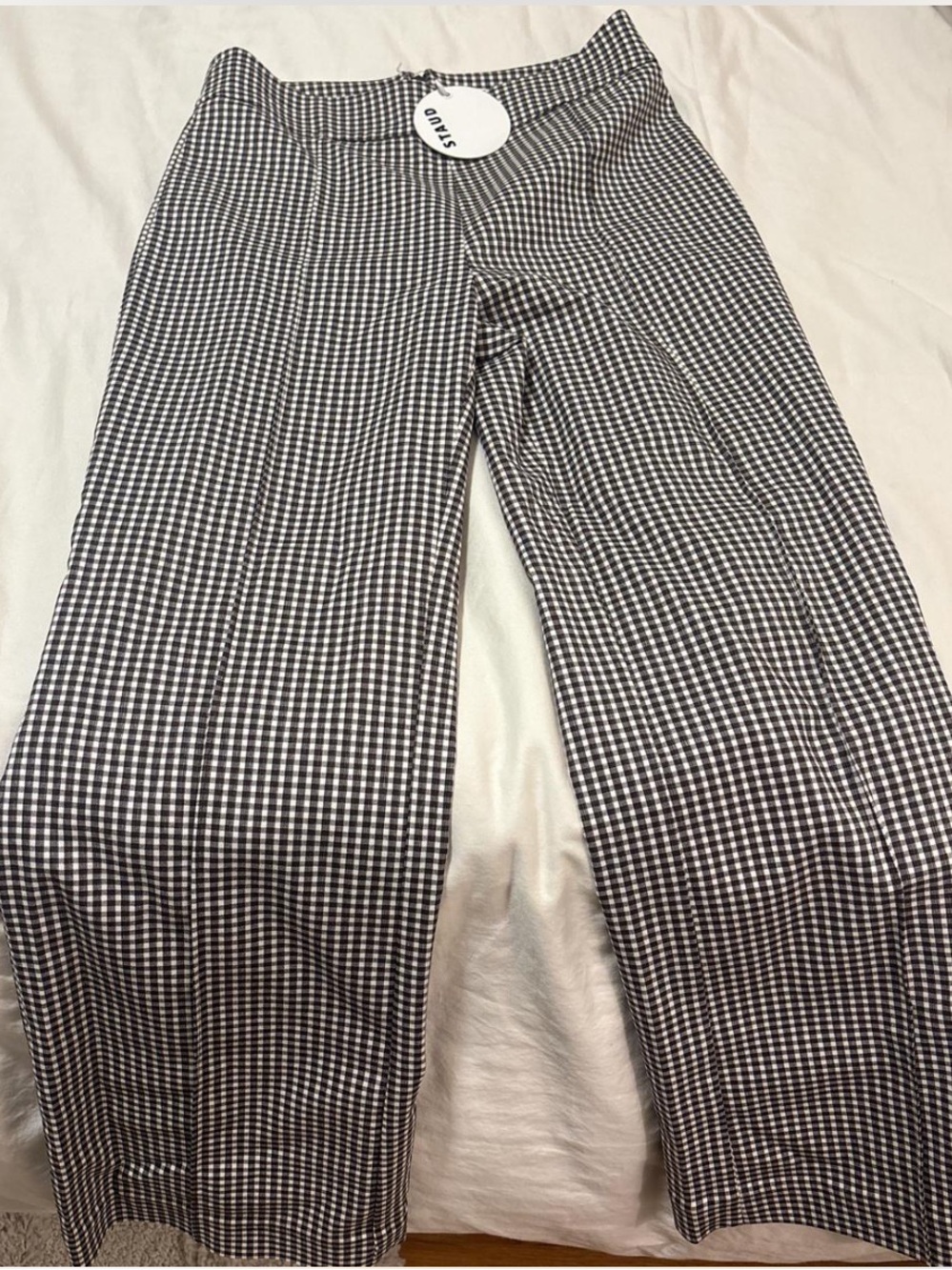 Staud knack micro check pants